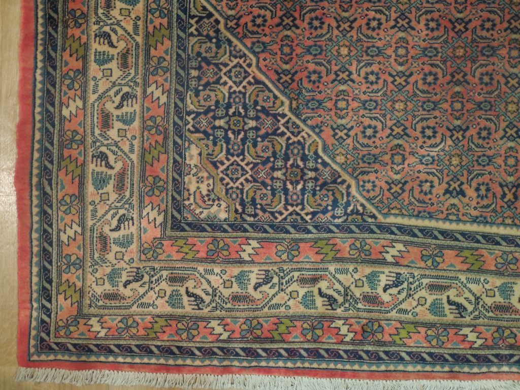 7 x 10 Pinkish Wool Persian Herati Lilihan Rug 72736