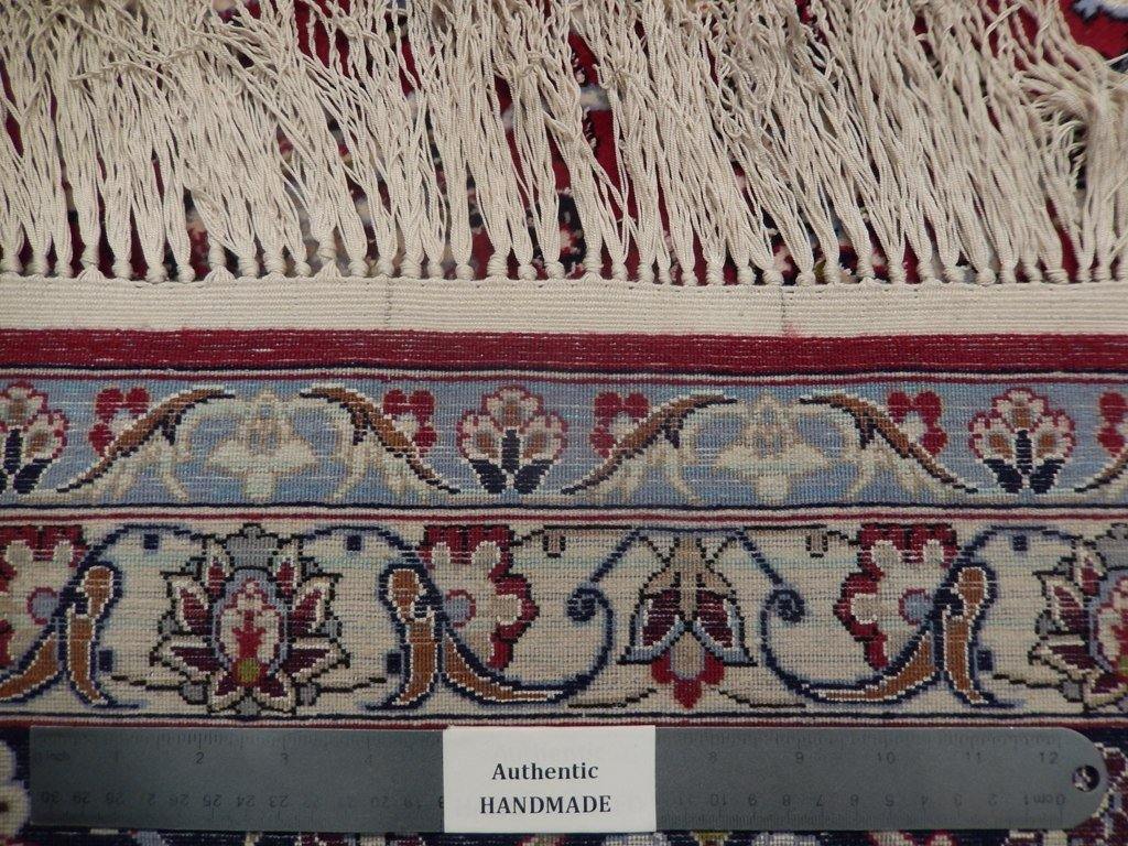 7x10 Authentic Handmade Signed Wool & Silk Persian Isfahan Rug - Iran - bestrugplace