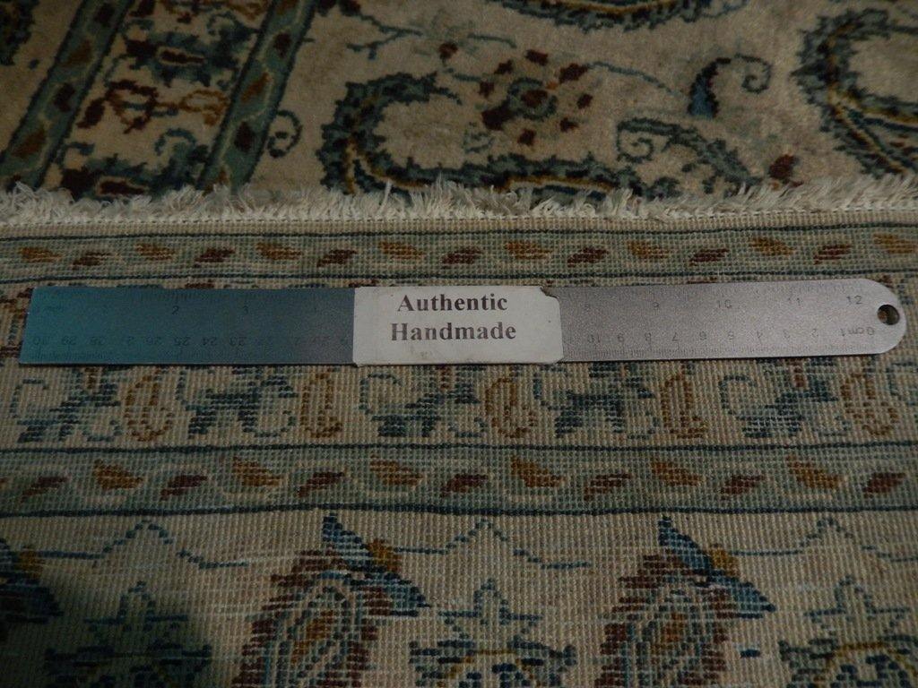 9x12 Authentic Hand Knotted Semi-Antique Persian Qum Paisley Rug - Iran - bestrugplace