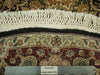 Load image into Gallery viewer, 7 x 7 Black Fine Quality Wool&amp;Silk Round Rug 20850