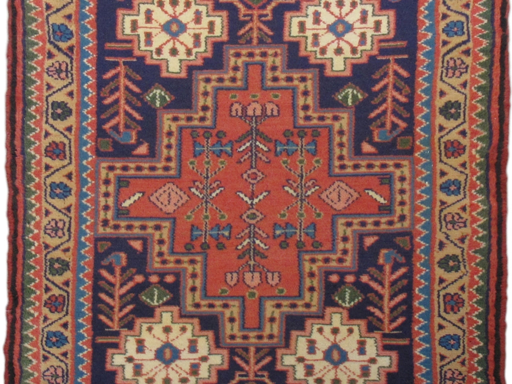 2 x 3.1 Orange Medallion Persian Yalameh Rug 82081