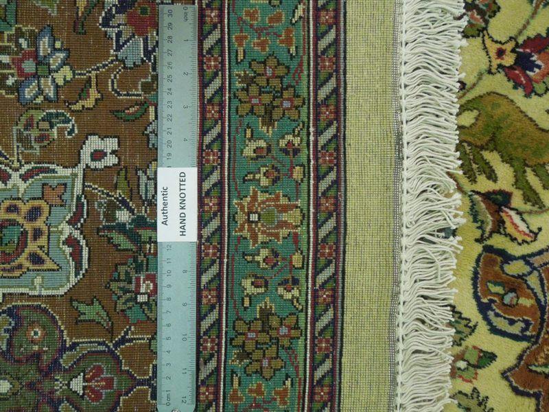 10x13 Authentic Handmade Signed Persian Kashan Rug-Iran - bestrugplace