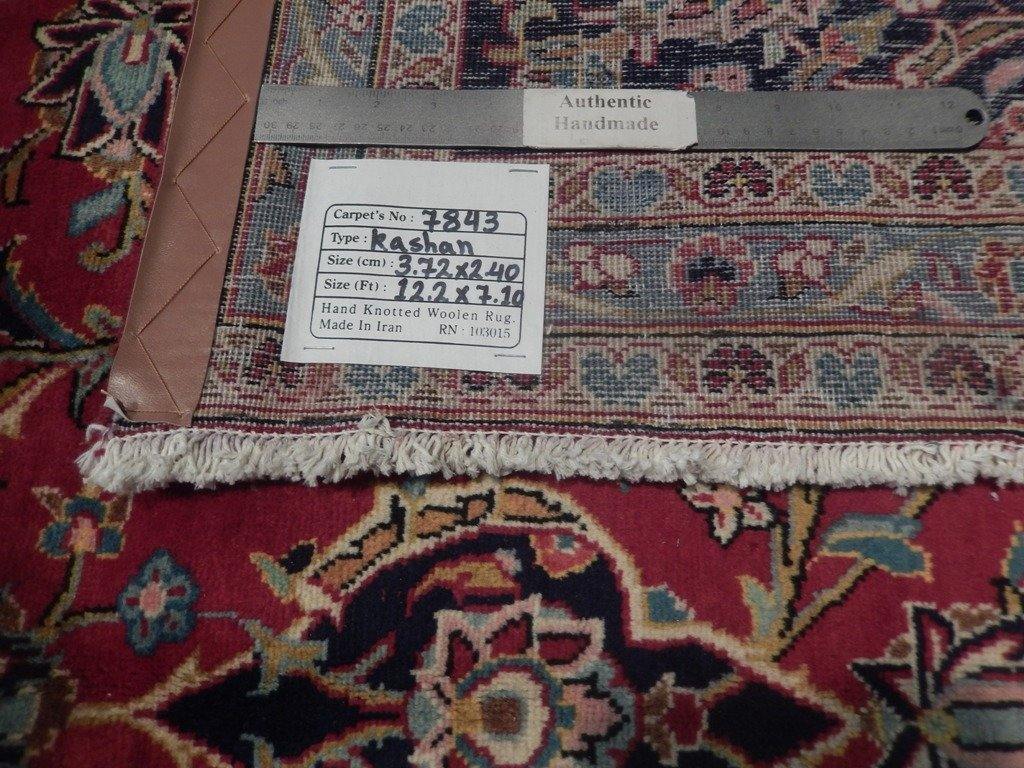 8x12 Authentic Hand Knotted Fine Quality Persian Kashan Rug - Iran - bestrugplace