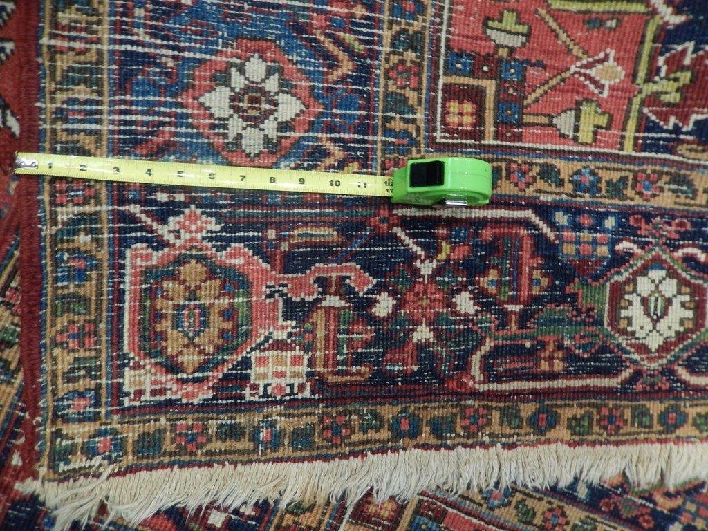 8x11 Authentic Hand Knotted Antique Persian Heriz Rug - Iran - bestrugplace
