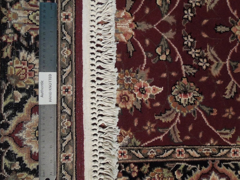 3' x 8' Red Lavar Wool & Silk Fine Quality Runner Rug 19006