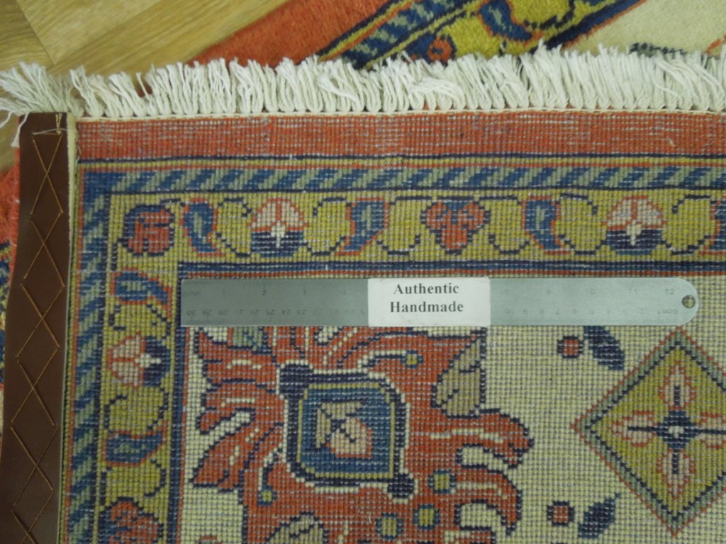7 x 10.6 Terra Cotta Color Fine Persian Soltanabad Mahal Rug 72423