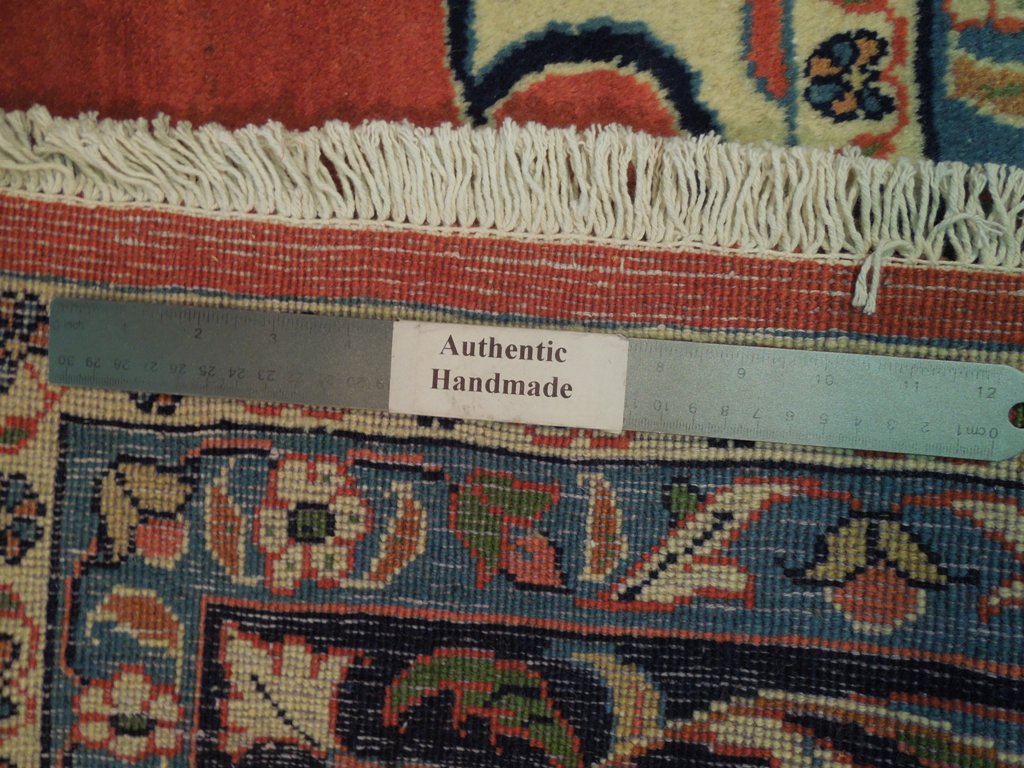 7 x 10.8 Persian Sarouk Rug CORAL RED 72410