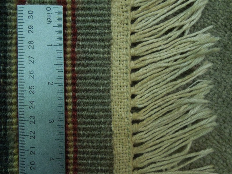 6.3 x 8.10 Sage Green Transitional GABBEH Rug 17068