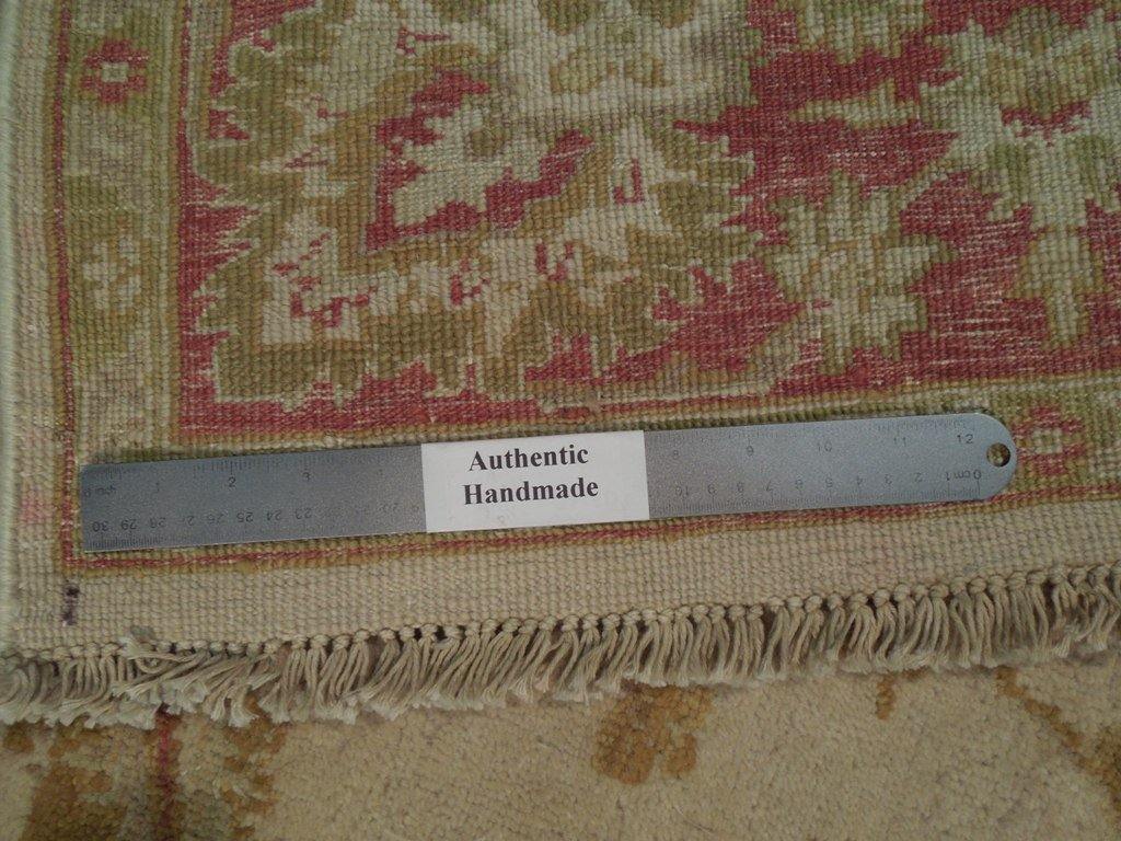 6 ' x 9 ' Beige & Red Flowers Agra Rug - bestrugplace