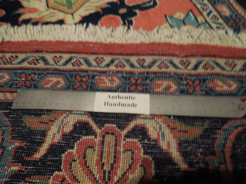 7 x 10.6 Salmon Pink Fine Persian Mahal Rug 72327