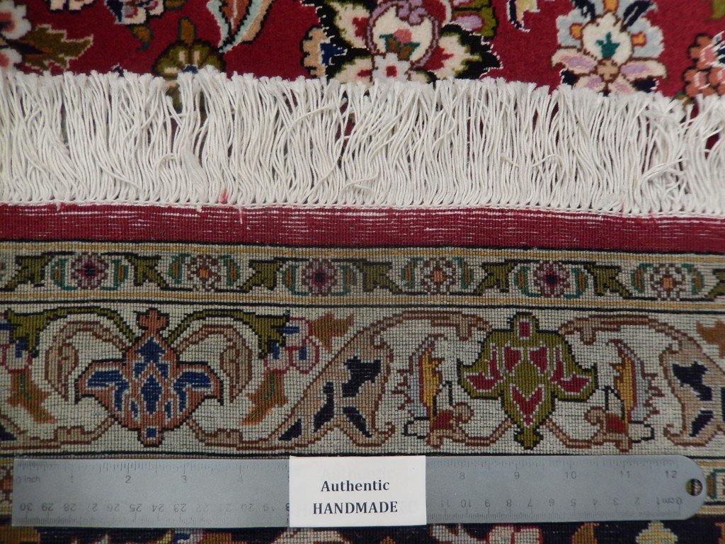 10x13 Authentic Handmade High End Wool & Silk Persian Tabriz Rug - Iran - bestrugplace