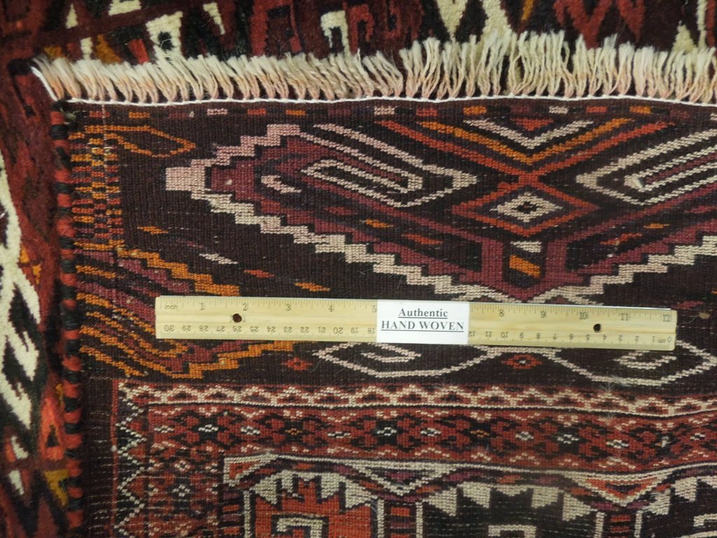 6.9 x 12 Antique Russian Turkmen Bokhara yamud Rug #PIX-23746