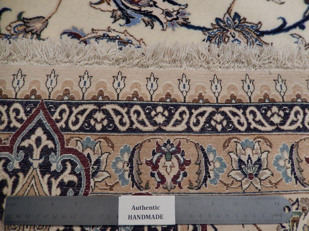 7x11 Authentic Handmade Signed Wool & Silk Persian Nain Rug - Iran - bestrugplace