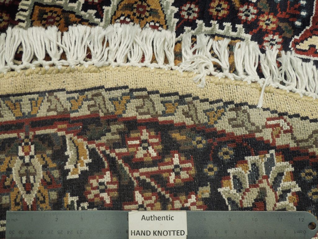 5' x 5' Ivory Indian Kashmir Silk Round Rug 20957