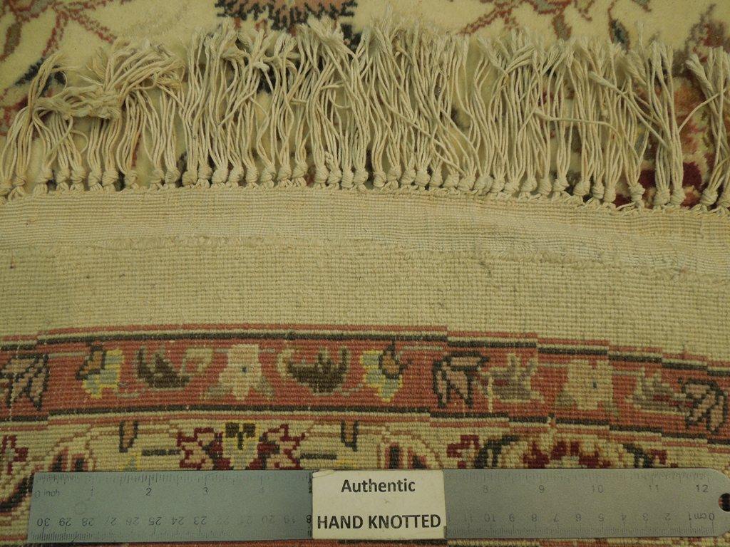 10' x 10' RARE Ivory Fine Quality Wool 250 KPSI Round Rug - bestrugplace