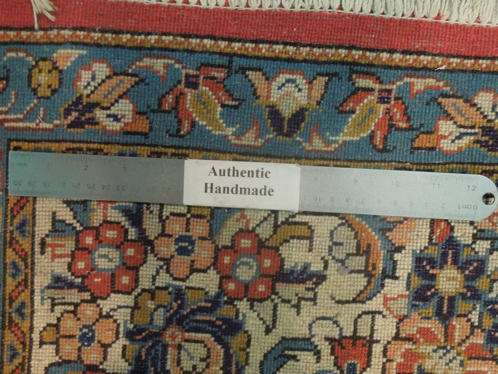 7.3 x 10.3 Pinky Salmon Persian Sarouk Wool Rug 72414