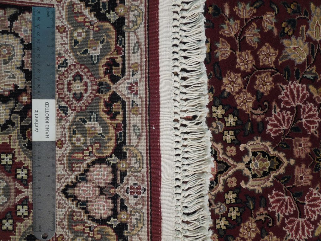 3' x 10' Red Lavar Wool & Silk Fine Quality Runner Rug 19005