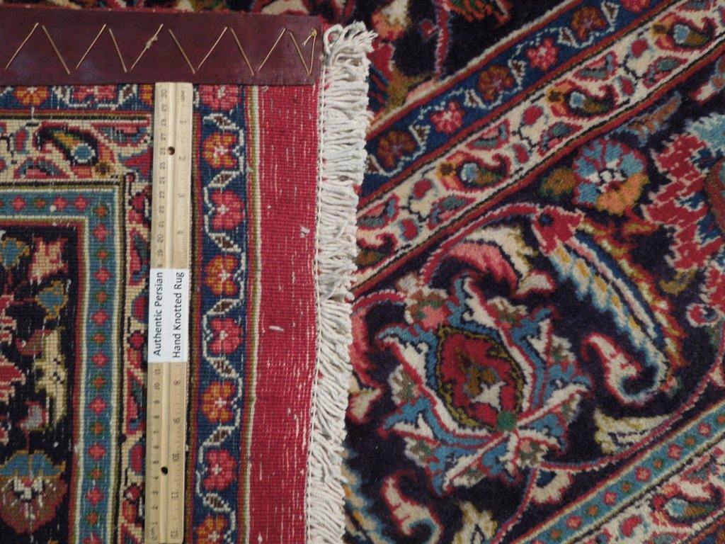 Red 10x13 Authentic Handmade Persian Mashad Rug - Iran - bestrugplace