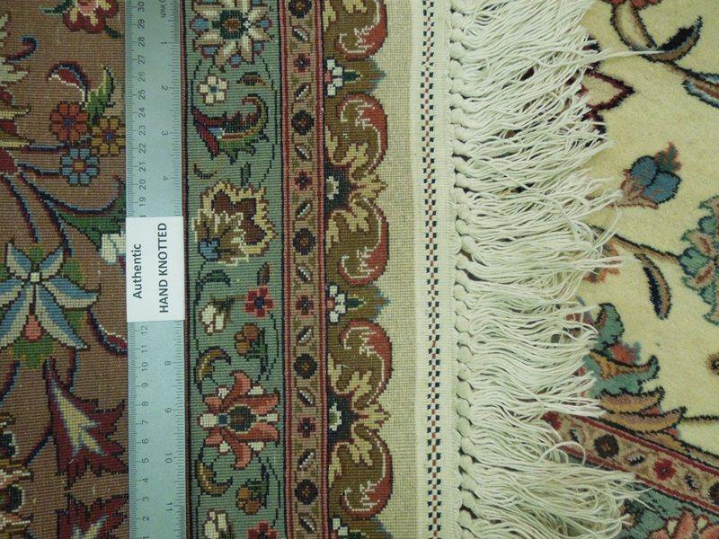 10x14 Authentic High Quality Wool Silk Persian Tabriz Rug 400 KPSI-Iran 17346 - bestrugplace