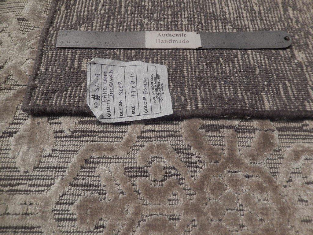 8x10 Authentic Loom Knotted Raised Viscose Flat Weave Modern Rug - India - bestrugplace