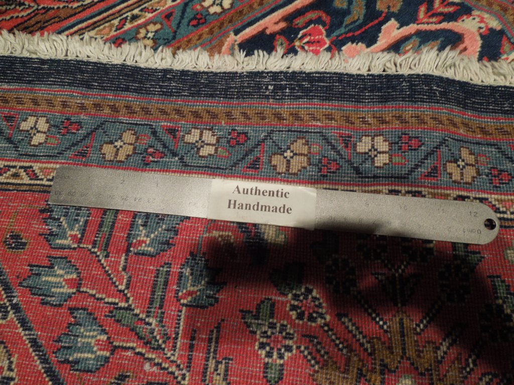 7 x 10 Navy Blue Fine Persian Sarouk Bijar Rug 72326