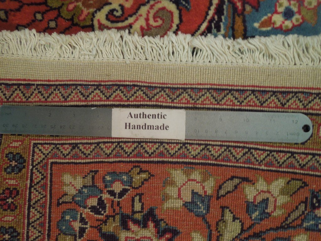 7.10 x 10.2 Ivory Fine Persian Sarouk Rug 72418