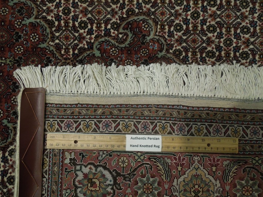 6' x 6' Brown Persian Tabriz Wool & Silk Rug 19993