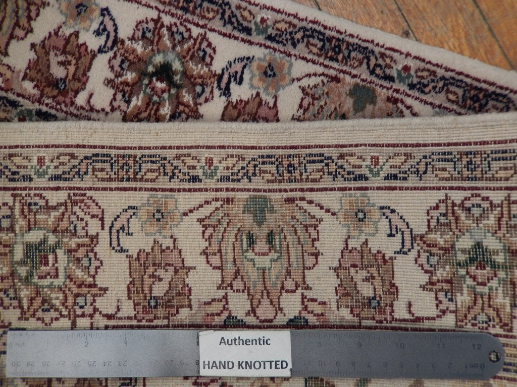 3' x 20' Ivory Sino Wool & Silk Runner Rug 21541