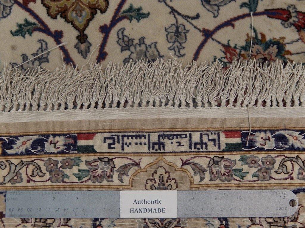 5x8 Authentic Handmade Signed Persian Isfahan Wool & Silk Rug - Iran - bestrugplace