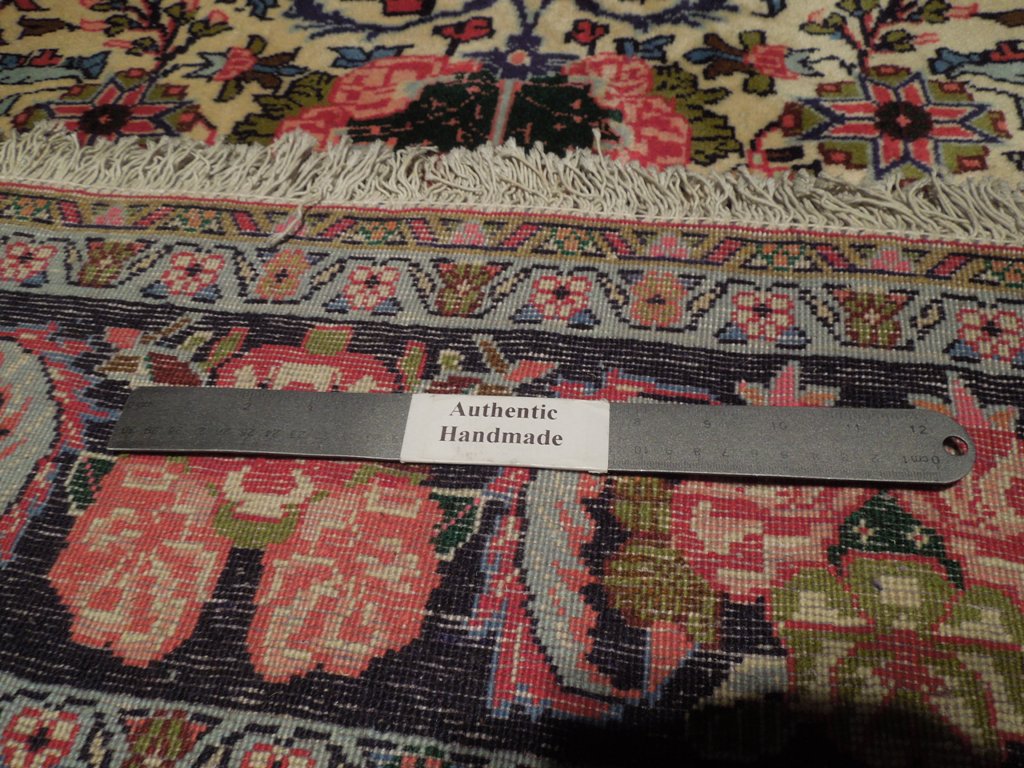 6.6 x 10.4 Ivory Fine Persian Floral Bijar Rug 72324