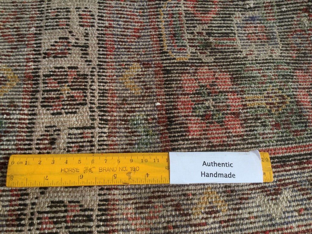 3.6 x 10.5 Multi-Color Persian Hamadan Rug 80419