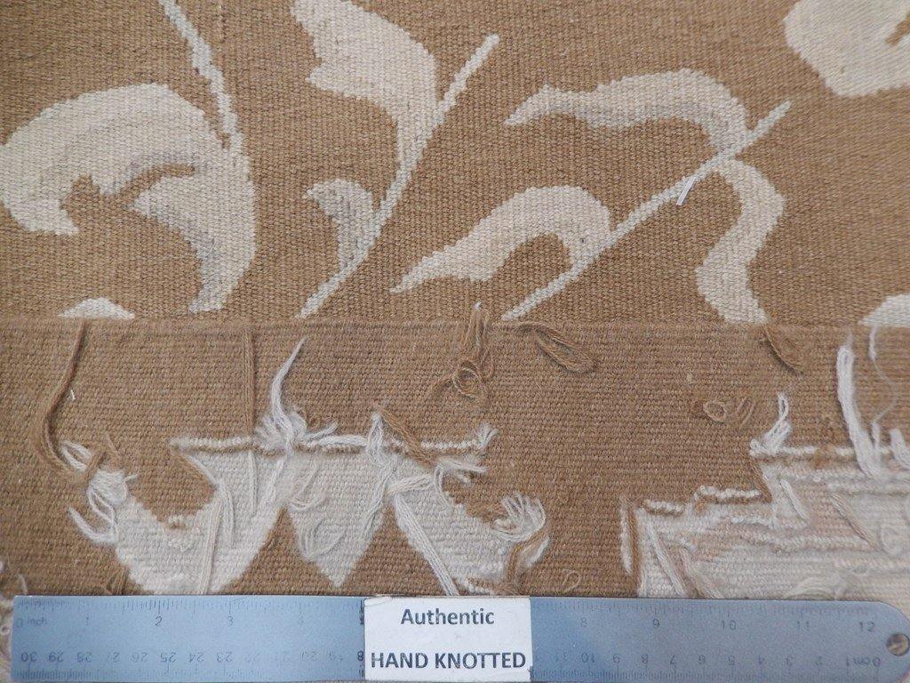 9' x 13' Brown Aubusson Weave French Weave Rug - bestrugplace