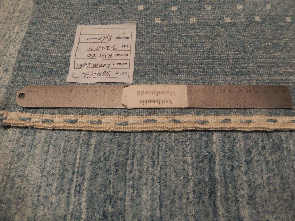 9x12 Authentic Loom Knotted Viscose Wool Blend Modern Rug - India - bestrugplace