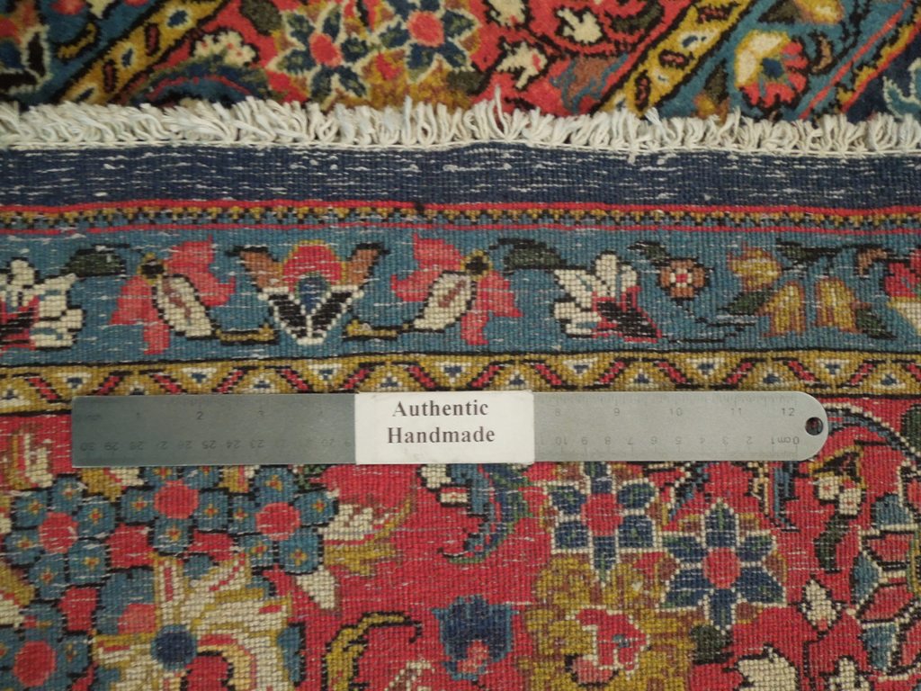 7.2 x 9.10 Navy Blue Fine Persian Sarouk Wool Rug 72420