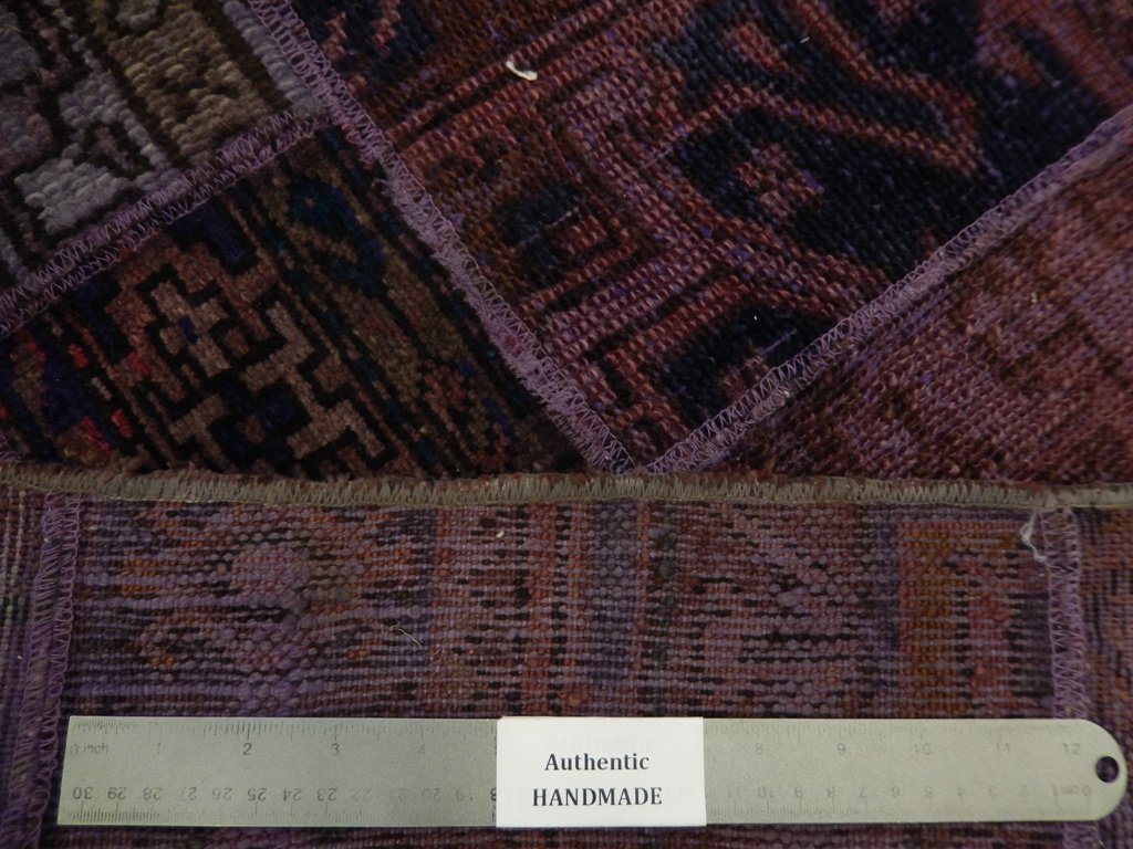 4 x 6 Red Antique Persian Patchwork Pattern Rug - Iran #PIX-22112