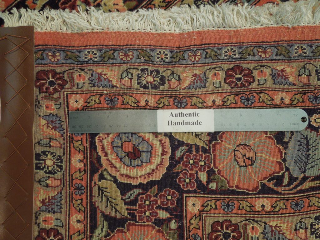 6.10 x 10.8 Peach Salmon Fine Persian Floral Bijar Rug 72364