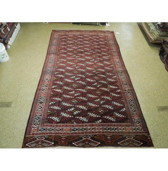 6.9 x 12 Antique Russian Turkmen Bokhara yamud Rug #PIX-23746