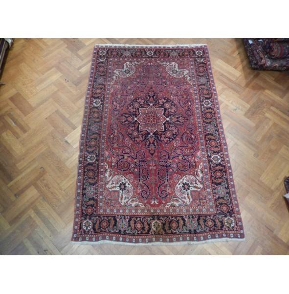 6.8 x 10.3 Red Semi-Antique Persian Heriz Rug 22863