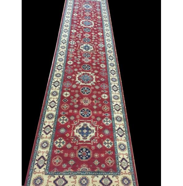 4.6 x 19.2 Red Yakash Kazak Rug 28021