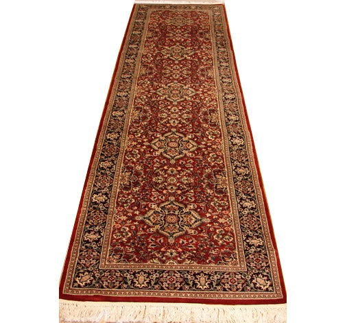 2' x 10' Red Persian Tabriz Runner Rug 15085