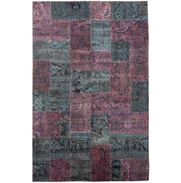 5.9 x 8.9 Multi Color Antique Persian Patchwork Rug 22225