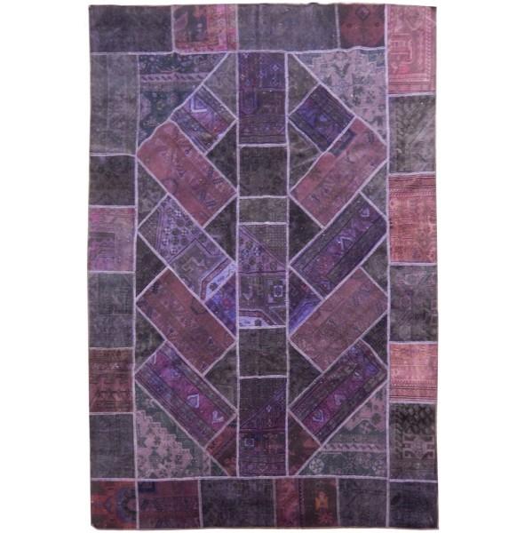 7 x 10.3 Red Antique Persian Patchwork Rug 22251