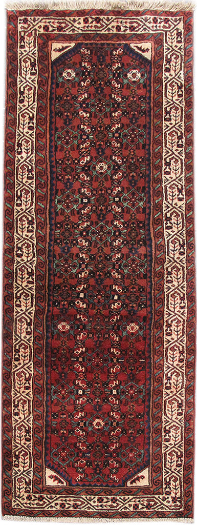 2' x 7' Red Persian Hamadan Rug 82636