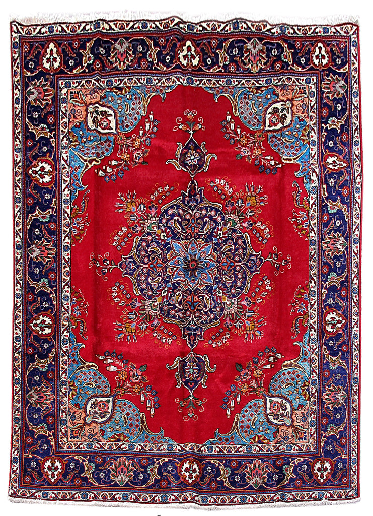 8.2 x 11.2 Red open Field Persian Tabriz Kerman Rug 80135