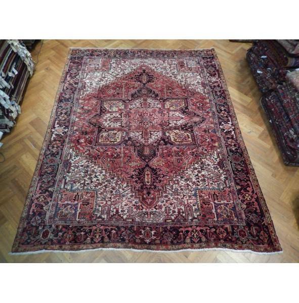 10x12 Authentic Handmade Semi-Antique Persian Heriz Rug - Iran - bestrugplace