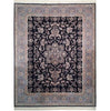 Load image into Gallery viewer, 7.9 x 9.9 Black Blue Fine Quality Wool Handmade Rug 18607