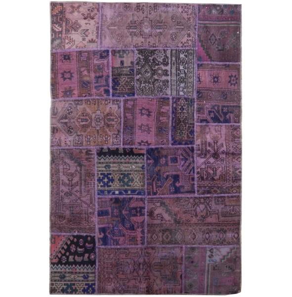 4 x 6 Red Antique Persian Patchwork Pattern Rug - Iran #PIX-22112