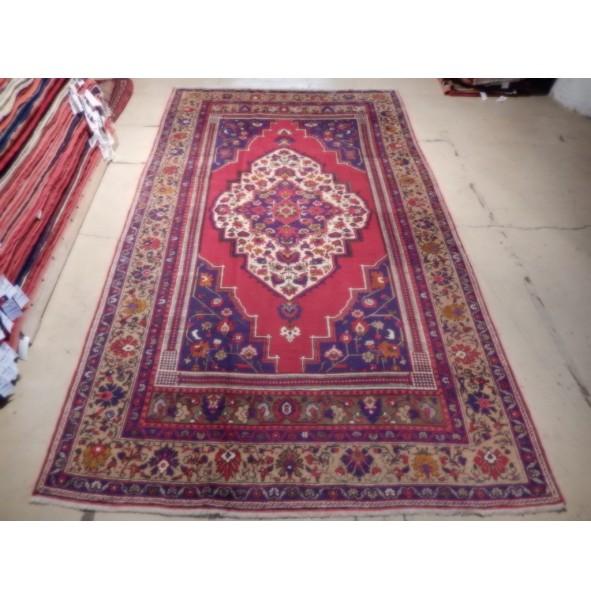 6.8 x 11.4 Red Semi-Antique Russian Kazak Runner 73214