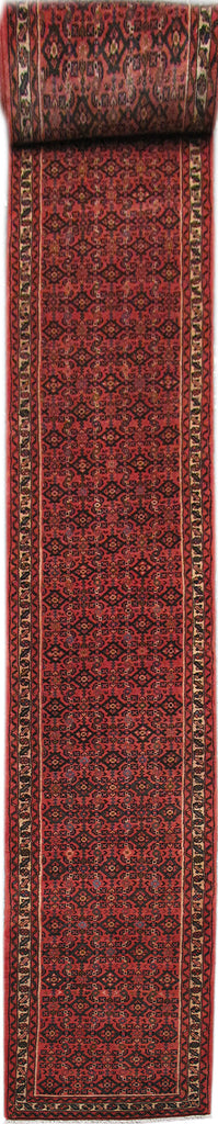 3' x 22' Red Persian Hamadan Rug 82637