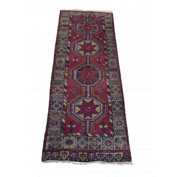 5.4 x 13.1 Greenish Beige Semi Antique Russian Kazak Rug 23597